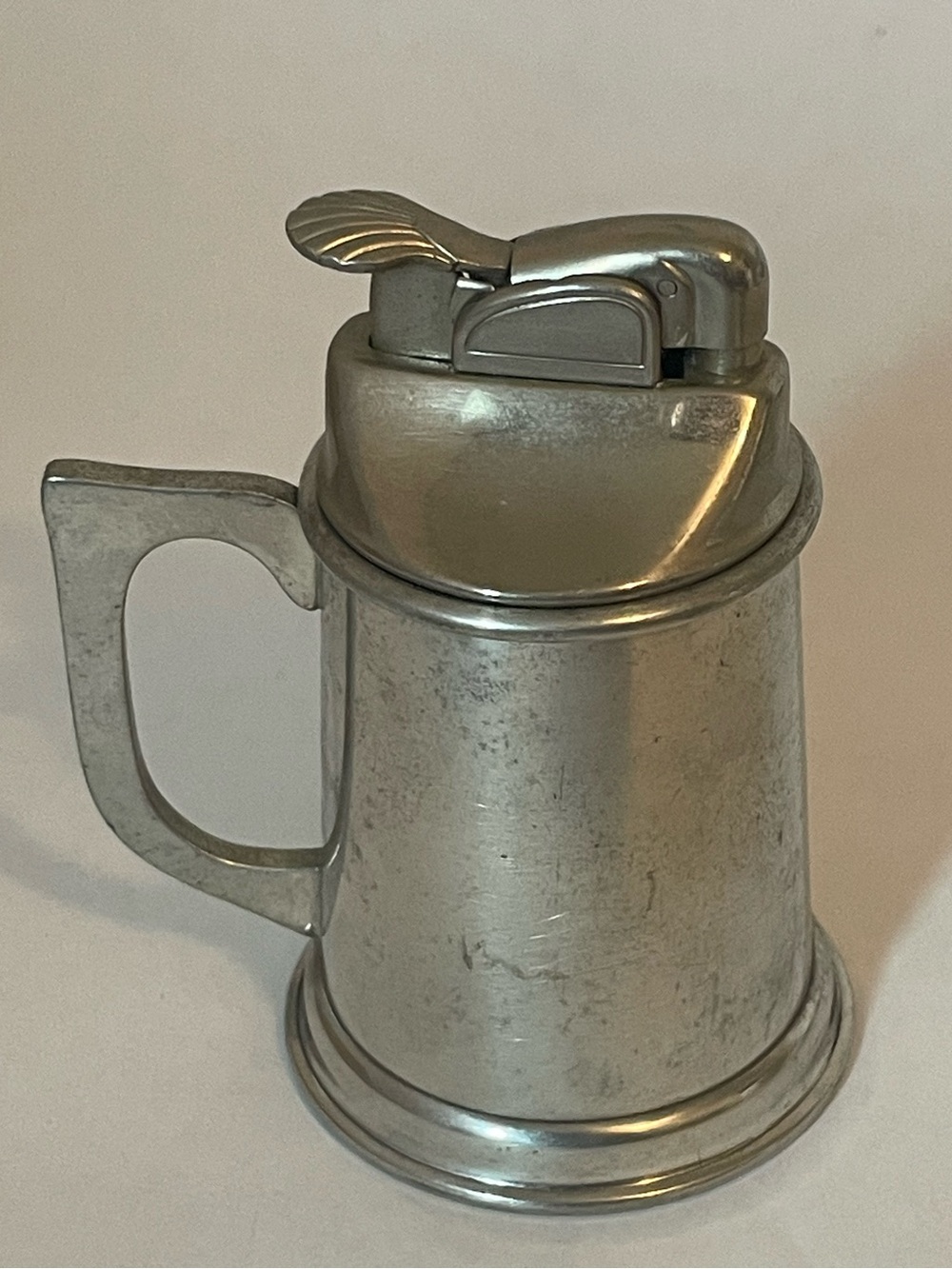Vintage Stieff Pewter Tankard Table Lighter Beer Stein EMPTY